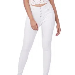 Only White Skinny Fit Jeans-image-4
