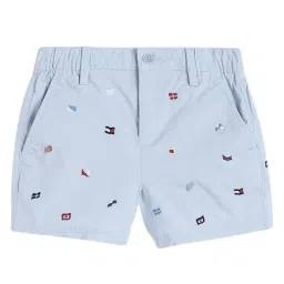 TOMMY HILFIGER Boys Blue Embroidered Shorts-picture-32
