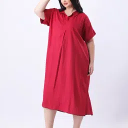 Qurvii Maroon Regular Fit Dress image 3