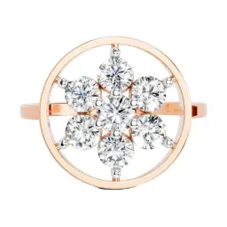 Sparkles Lab Grown Diamond 14k (585) Rose Gold Ring for Women image 1