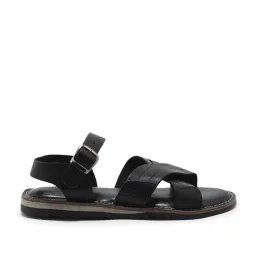 woodland Woods Men's Black Ankle Strap Sandals image 1