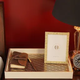 Pure Home and Living Ivory MDF Solid Tray image 1