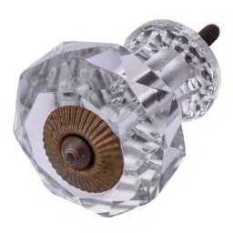 Atom 1.25 Inch Glass Polished Finish Door Knob GK-Chinapin-Clear-picture-13
