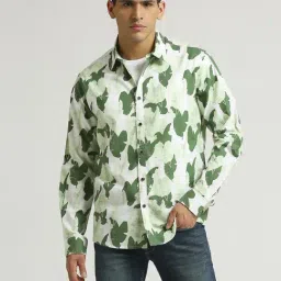 Pepe Jeans Green Cotton Regular Fit Printed Shirt-picture-36