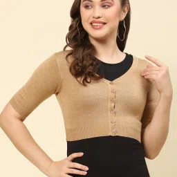 Monte Carlo Brown Wool Crop Cardigan image 1