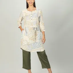 mustard Green solid pant image 5