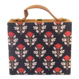 NR by Nidhi Rathi Black Fabric Clutch image 2