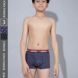 Dollar Bigboss Boys Multicolor Printed Trunks (Pack Of 3) image 1