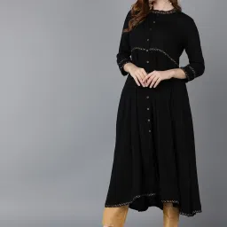 Vaamsi Black A-Line Dress image 1