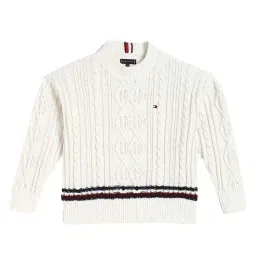 TOMMY HILFIGER Ivory Petal Solid Archive Fit Pullover image 1
