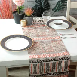 Romee Cream Polyester Geometric Runners image 1