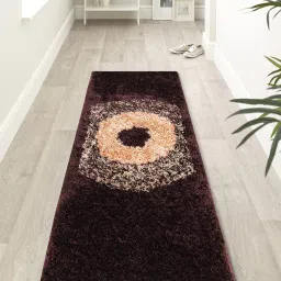 Romee Brown Wool Textured Runners image 1