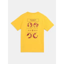 Puma Boys Yellow Sizzle Cotton Printed T-shirts image 2