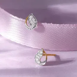 Mia by Tanishq Diamond 14k (585) Yellow Gold Earrings for Women image 2