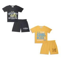 Vimal Jonney Kids Yellow & Black Printed T-Shirt Set-picture-20