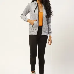 Belle Fille Grey Melange Textured Jacket image 4