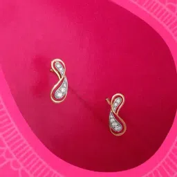 Mia by Tanishq Diamond 14k (585) Yellow Gold Earrings for Women image 2