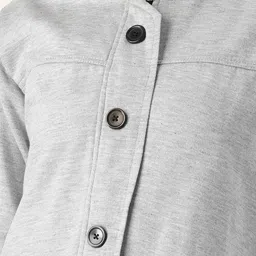 Belle Fille Grey Melange Textured Jacket image 5