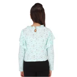 Cutecumber Kids Green Printed  Top image 2