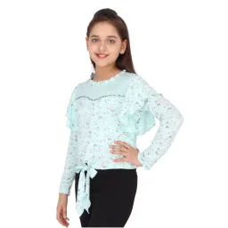 Cutecumber Kids Green Printed  Top image 3