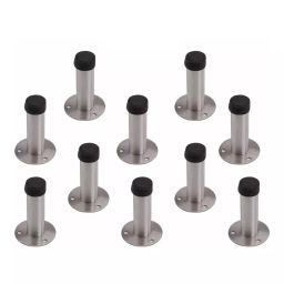 Atom 7.62 cm (3 inch) Stainless Steel Silver Bumper Door Stopper (Pack of 10)-picture-11