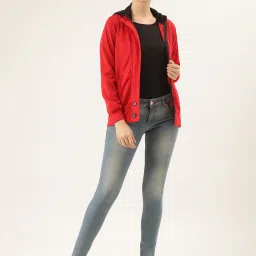 Belle Fille Red Regular Fit Jacket image 4