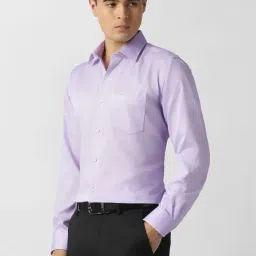 Van Heusen Purple Cotton Regular Fit Shirt image 3