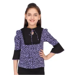 Cutecumber Kids Purple Printed  Top image 1