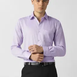 Van Heusen Purple Cotton Regular Fit Shirt-picture-28