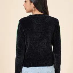 Coolsters by Pantaloons Kids Black Printed Full Sleeves Sweater image 2