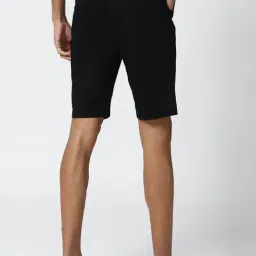 Peter England Black Cotton Regular Fit Shorts image 2