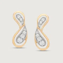 Mia by Tanishq Diamond 14k (585) Yellow Gold Earrings for Women image 3