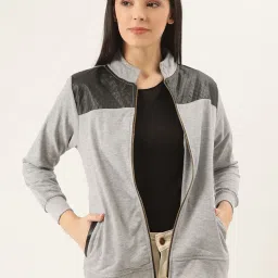 Belle Fille Grey Textured Jacket image 1