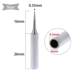SCHOFIC Soldering Iron Tip Conical Copper 6.5 mm (0.26 inch) Outer & 4 mm (0.16 inch) Inner Diameter, 900M-T-I image 2
