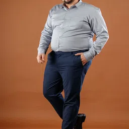 Muffynn Men Plus Size Relaxed Straight Leg Straight Fit Formal Trouser image 5