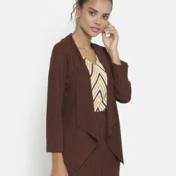 Office & You Brown Full Sleeves Shrug image 4