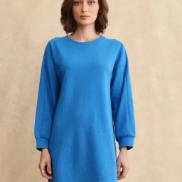 RAREISM Blue Cotton Blend Solid Long Sleeves Sweatshirt-picture-9