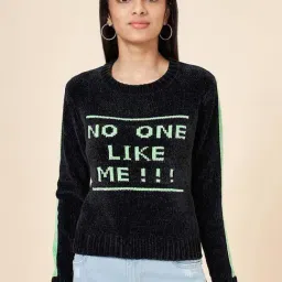 Coolsters by Pantaloons Kids Black Printed Full Sleeves Sweater image 3