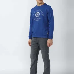 Academy By Van Heusen Blue Slim Fit Printed Sweatshirts image 5