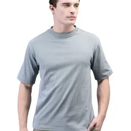 Woodland Greyish Blue Regular Fit Crew T-Shirt-image-61