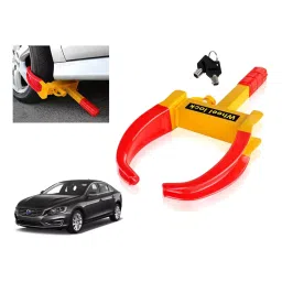 Auto Pearl Security Adjustable Anti Theft Yellow, Red Wheel Clamp Lock Compatible with Volvo V60-image-50