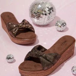 Inc.5 Women's Antique Gold Casual Wedges-picture-38