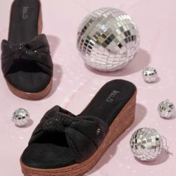 Inc.5 Women's Black Casual Wedges-picture-36