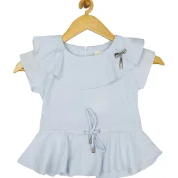 Tiny Girl Sky Blue Regular Fit Top image 1