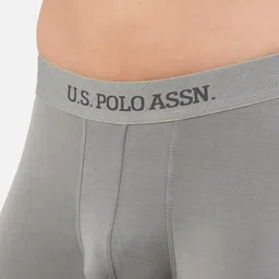 U.S. POLO ASSN. MEN SOLID LIGHT GREY TRUNKS image 3