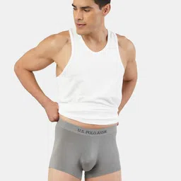 U.S. POLO ASSN. MEN SOLID LIGHT GREY TRUNKS image 4