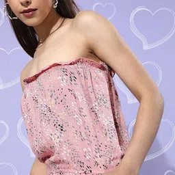 StyleCast X SERA Off-Shoulder Printed Capri Jumpsuit image 1