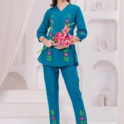 KALINI Embroidered Tunic With Trousers-picture-26