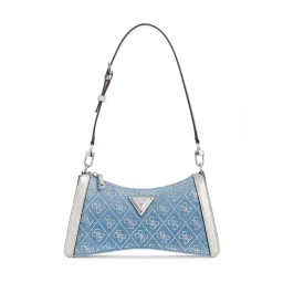 guess fashion Guess Blue Embellished Dili Top Zip Shoulder Bag-picture-30