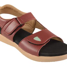 health fit Extra Soft Ortho Care Diabetic & Orthopedic Sandal/Doctor Sandal Footwear with Arch Support Women Brown image 1